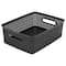 Advantus® Medium Black Plastic Weave Bin, 2ct.